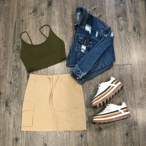 MARKET LIBERTY | Cargo Drawstring Skirt